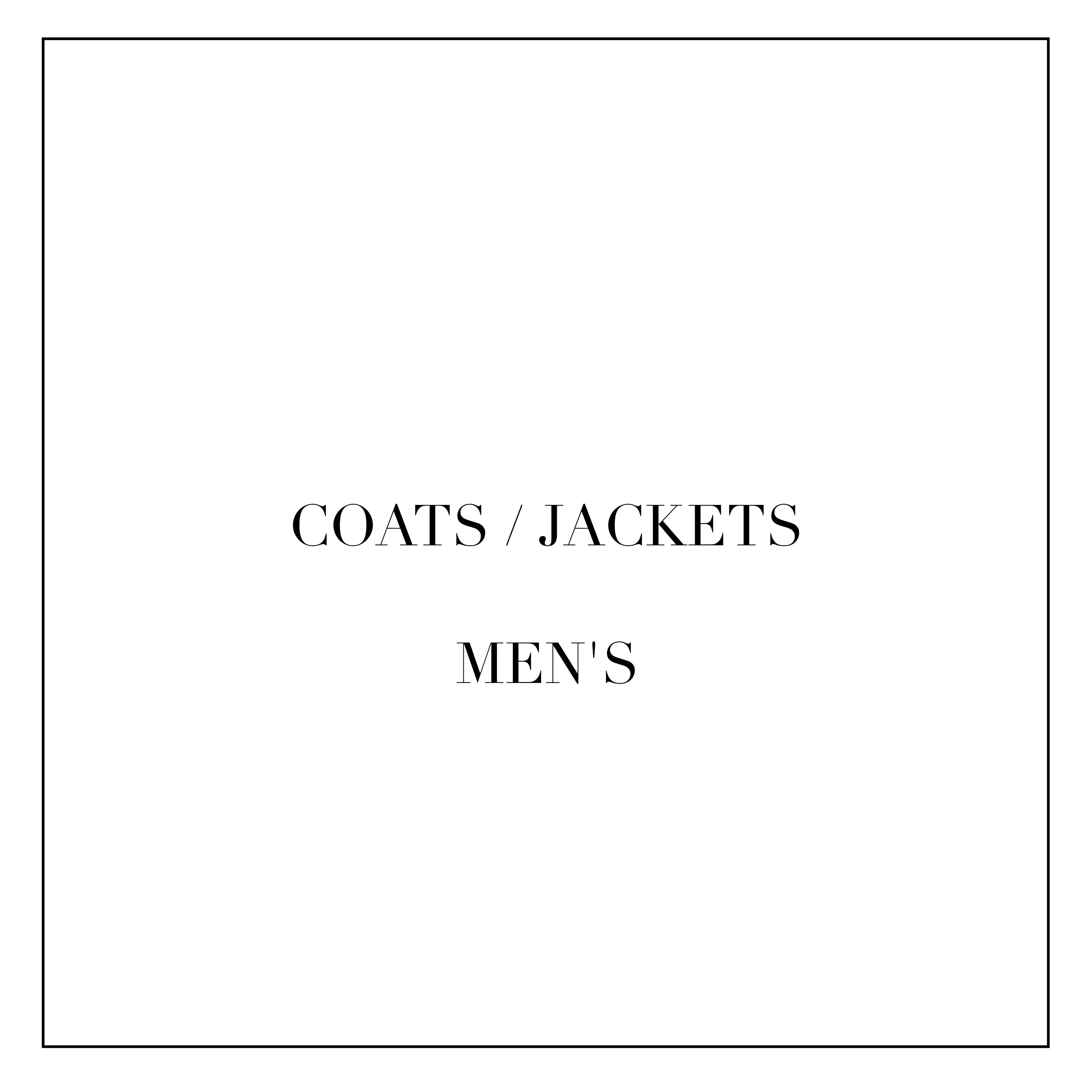 COATS / JACKETS FOR MEN'S