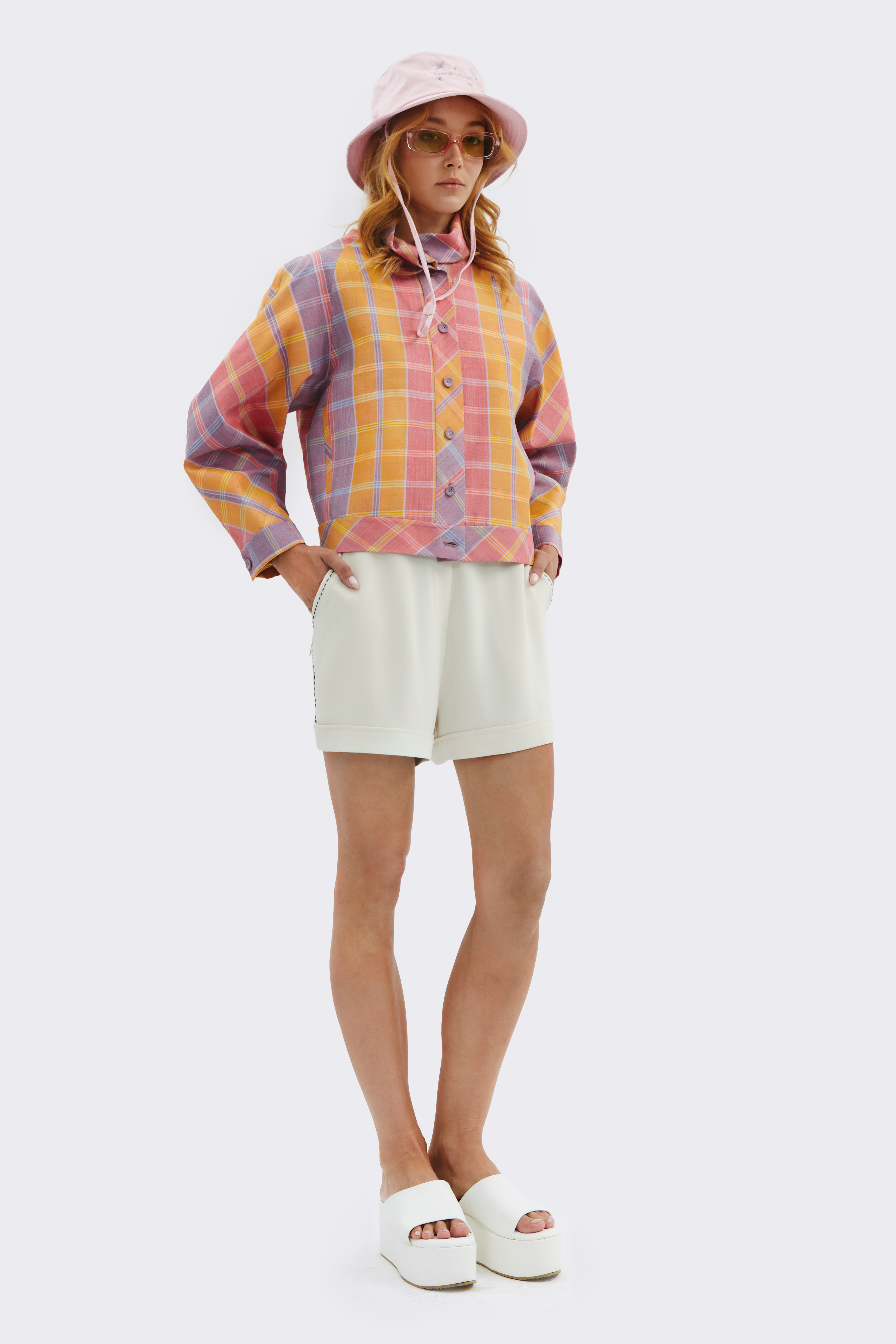 Radiant Silk Grid Shirt