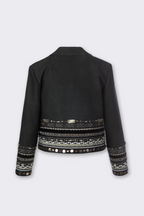 Silk Black Embroidered Jacket