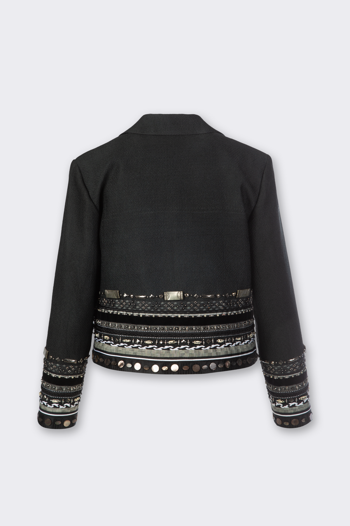 Silk Black Embroidered Jacket