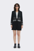 Silk Black Embroidered Jacket