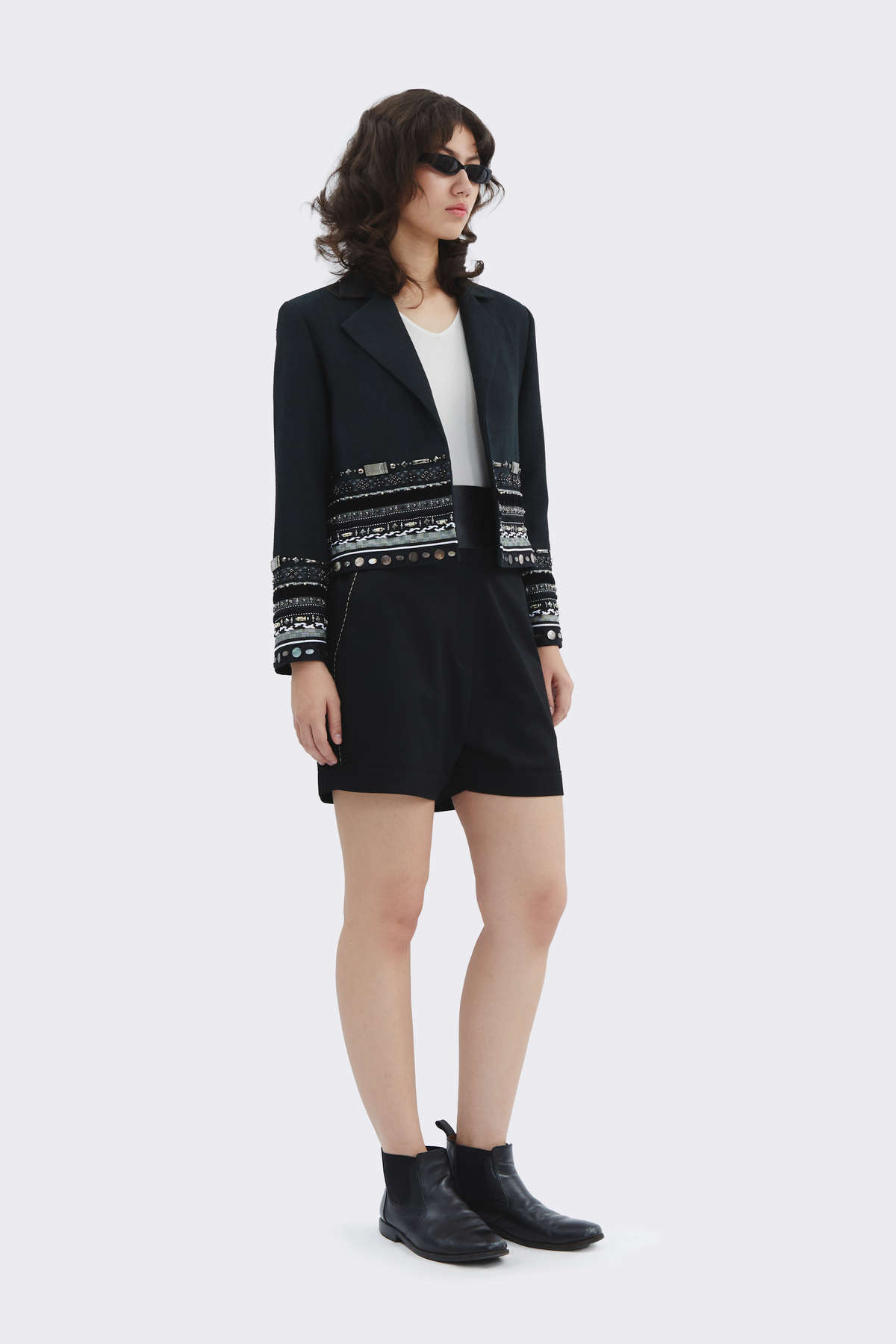 Silk Black Embroidered Jacket