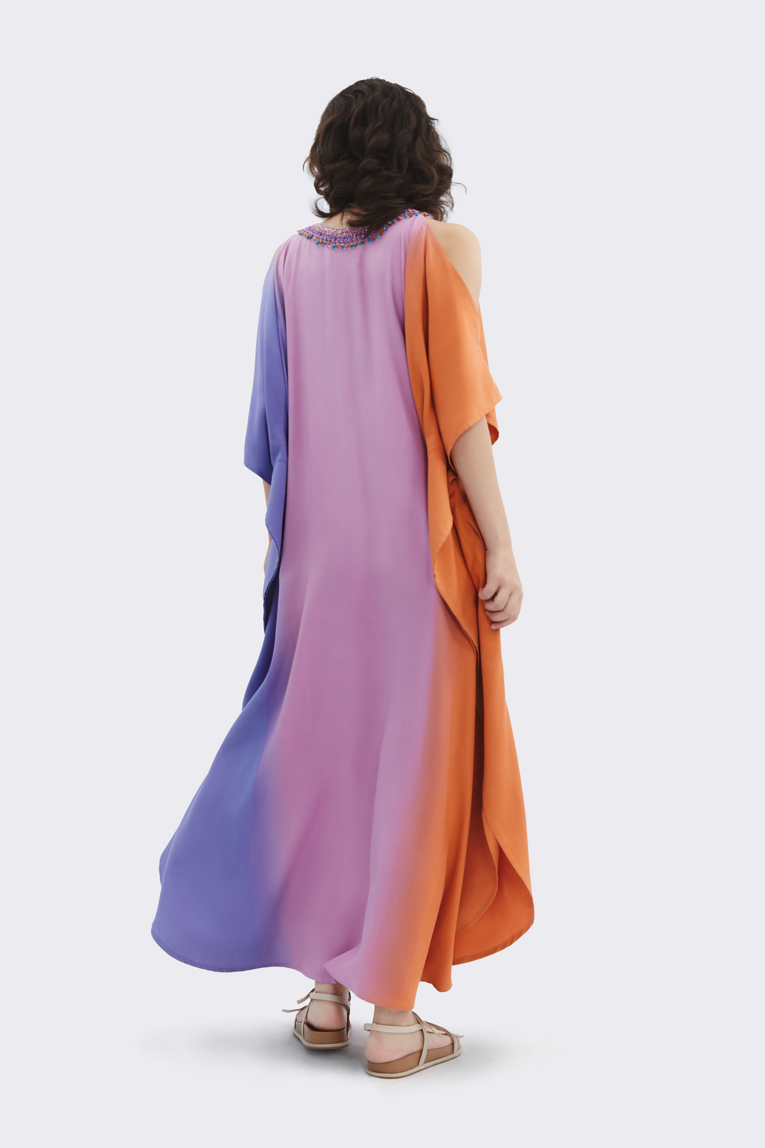 Ombre Purple Silk Muumuu Dress