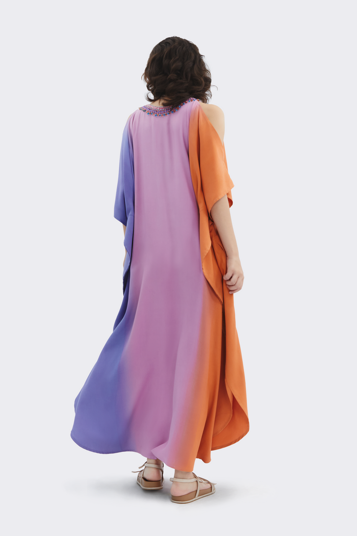 Ombre Purple Silk Muumuu Dress
