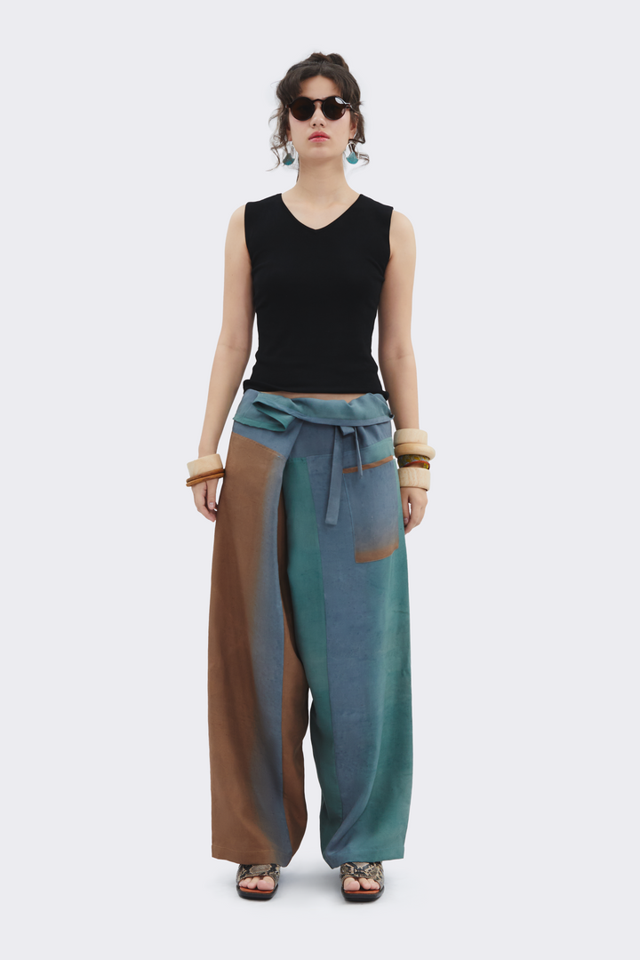 Serene Gradient Silk Pants