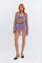 Lavender Sheer Lace Robe