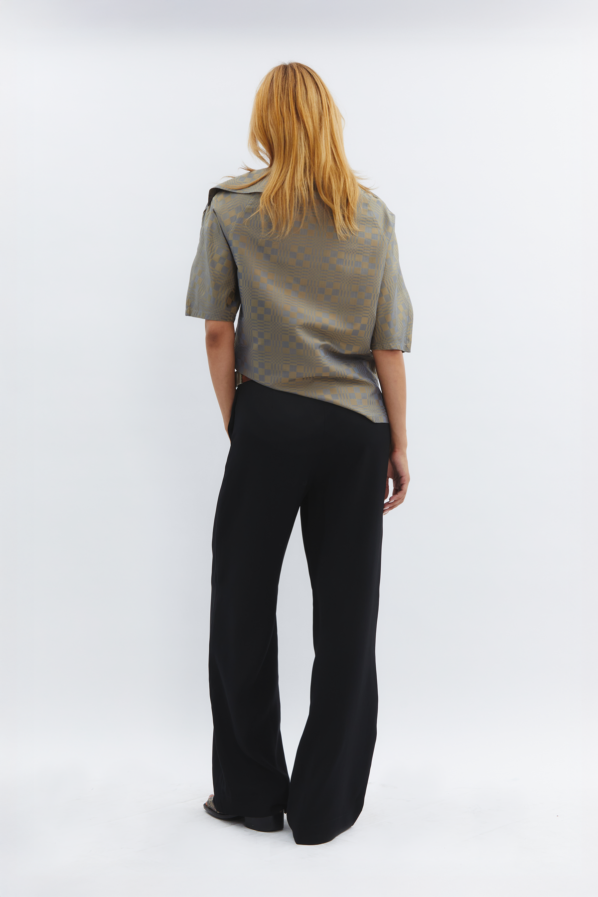 Chic Geometric Woven Top