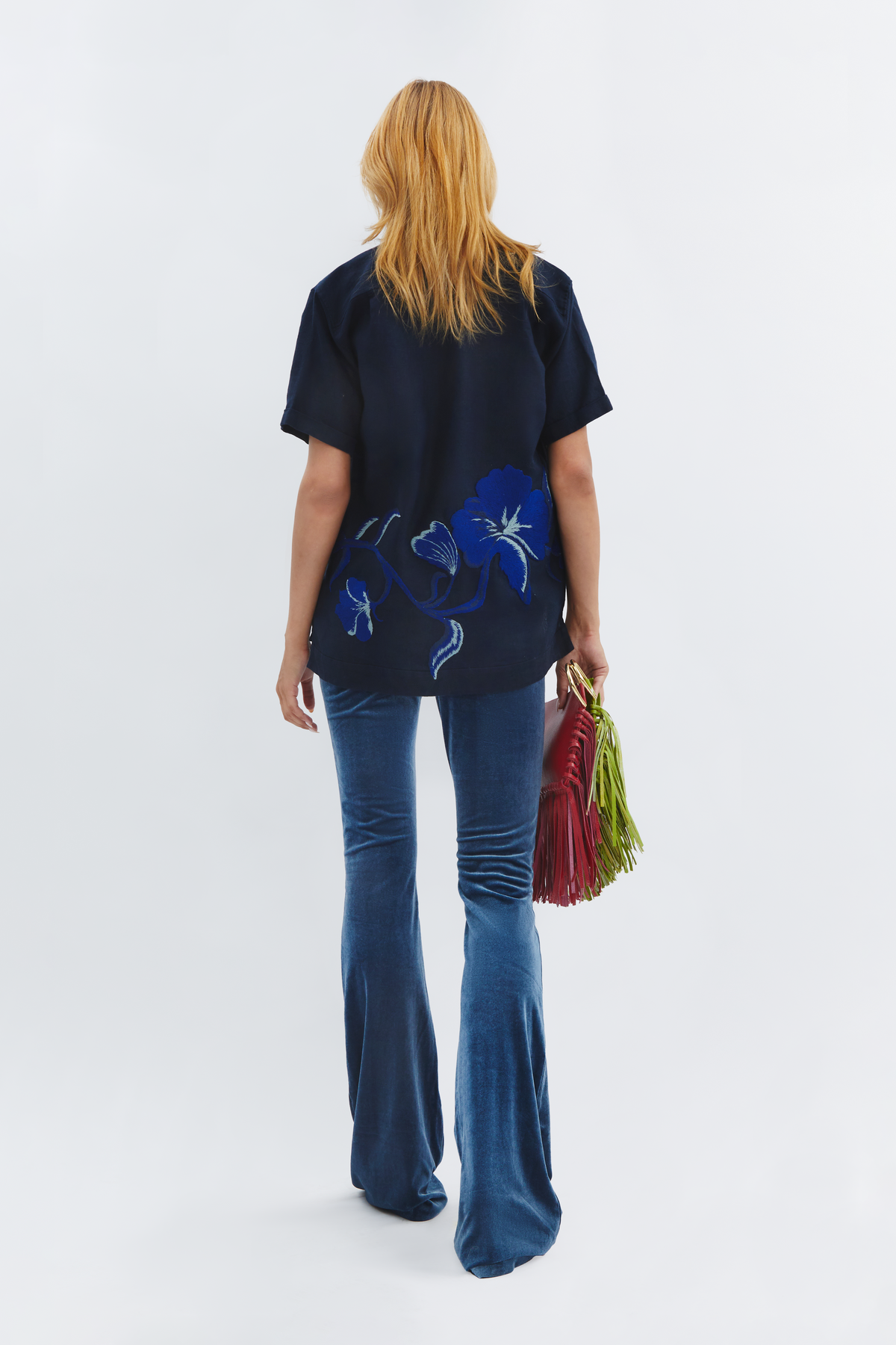 Blue Bloom Linen Shirt