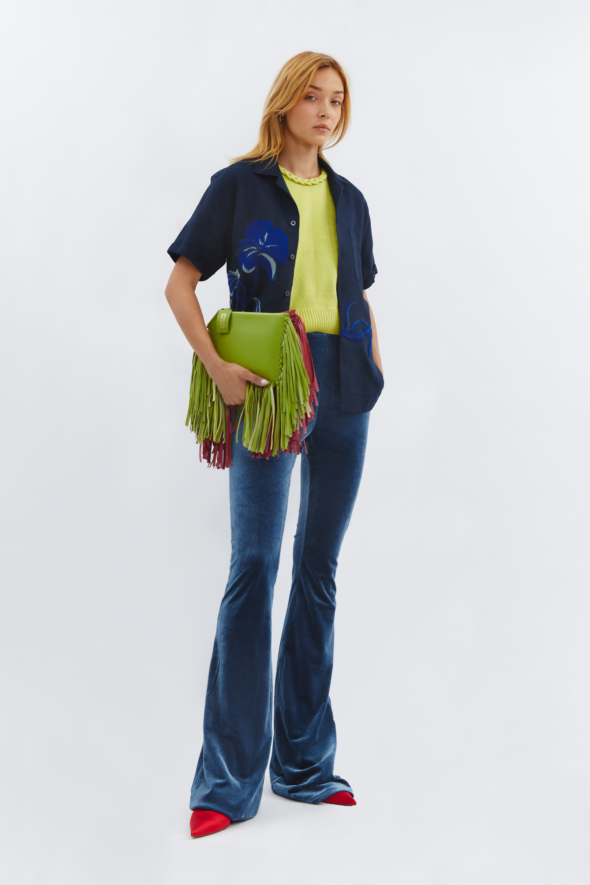 Blue Bloom Linen Shirt