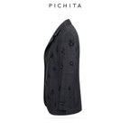 The Onyx Scarab Silk Blazer