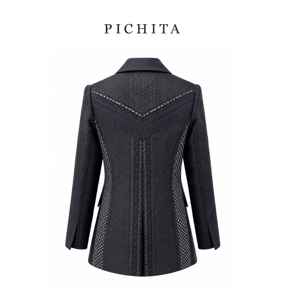 The Midnight Heritage Embroidered Blazer.