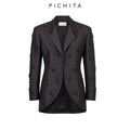 The Onyx Scarab Silk Blazer