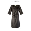 Elevate your wardrobe with this exquisite Midnight Velvet Botanical Maxi Dress.