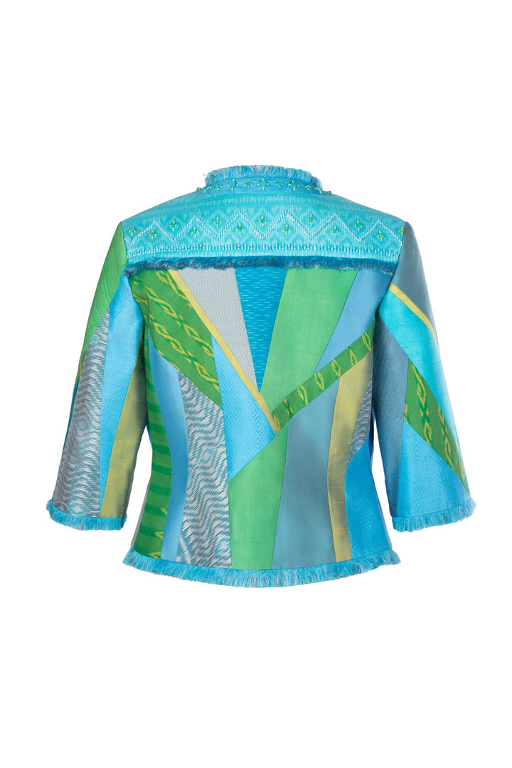 Blue-Green Silk  Jacket