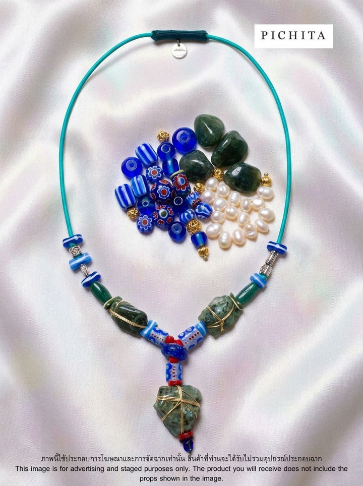 Boho Raw Stone Statement Necklace