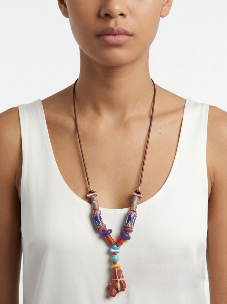 Tribal Spirit Carved Stone Pendant