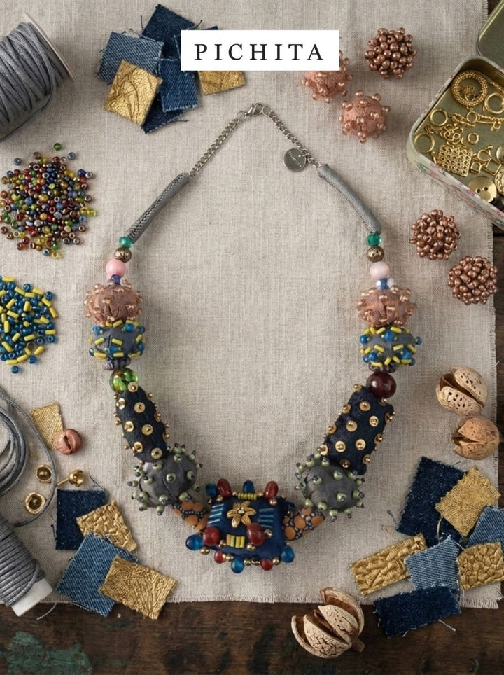 Boho-Chic Avant-Garde Fabric Necklace