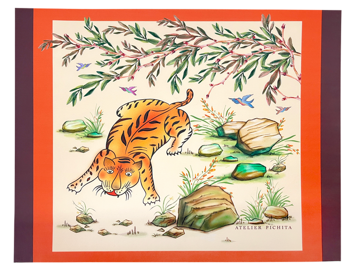 PLACE MAT TIGER BROWN