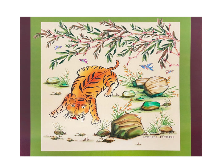 PLACE MAT GREEN TIGER