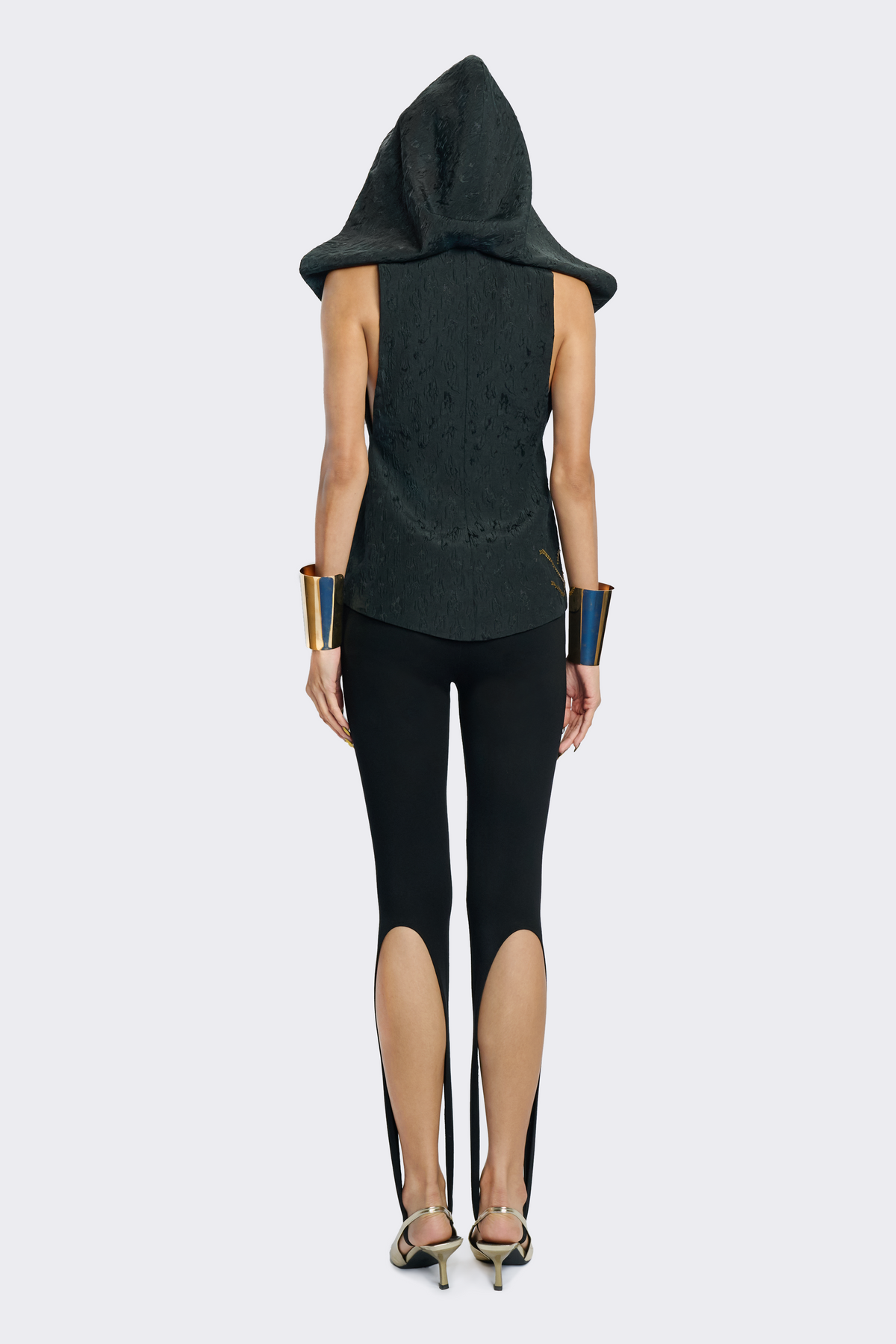 Hooded Sleeveless Jacket