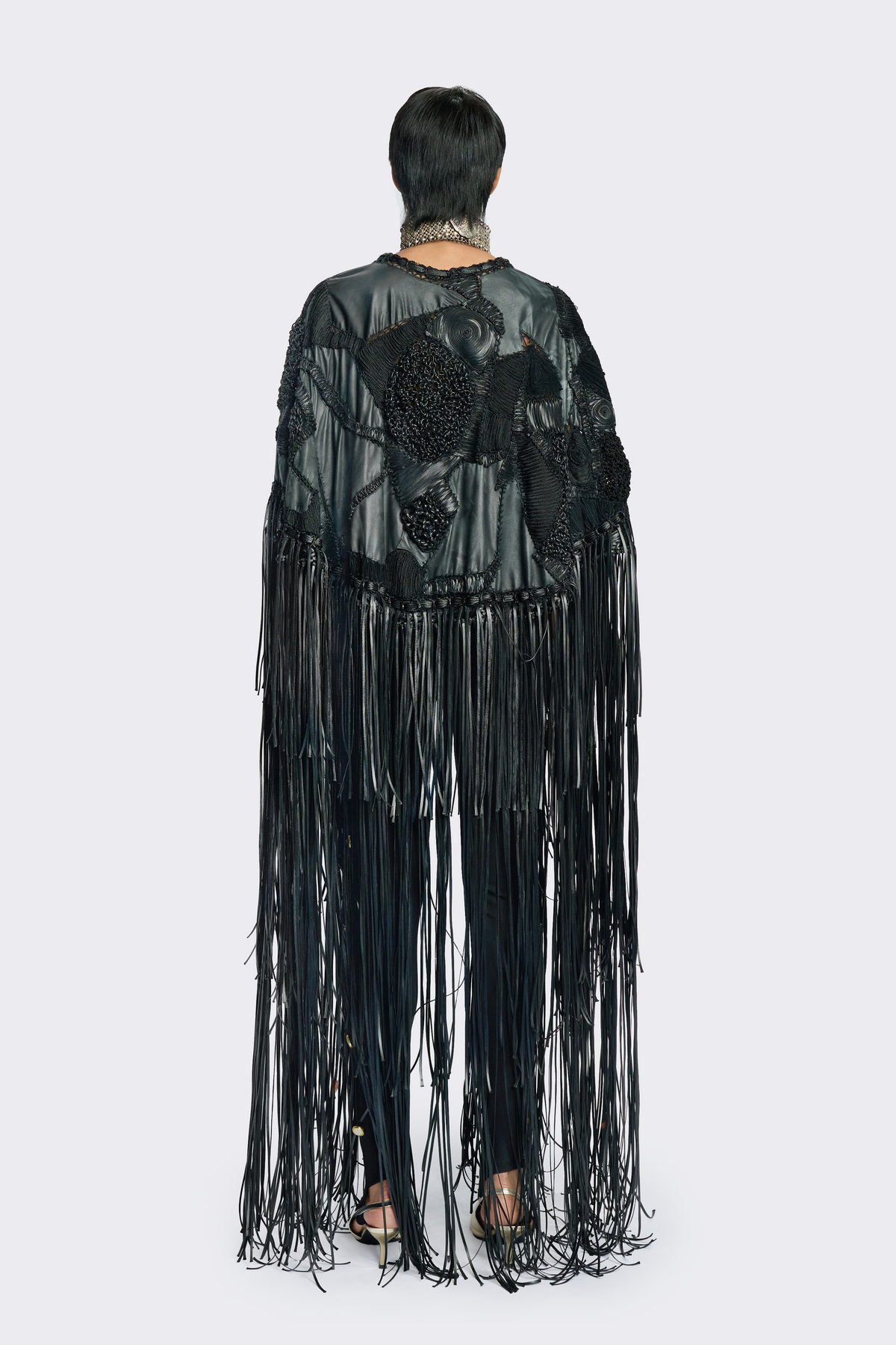 Leather Fringe Coat