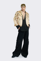 Boxy Champagne Silk Jacket