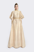 Light Gold Thai Silk Dress