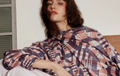Asymmetric Draped Overlay Chiffon Shirt
