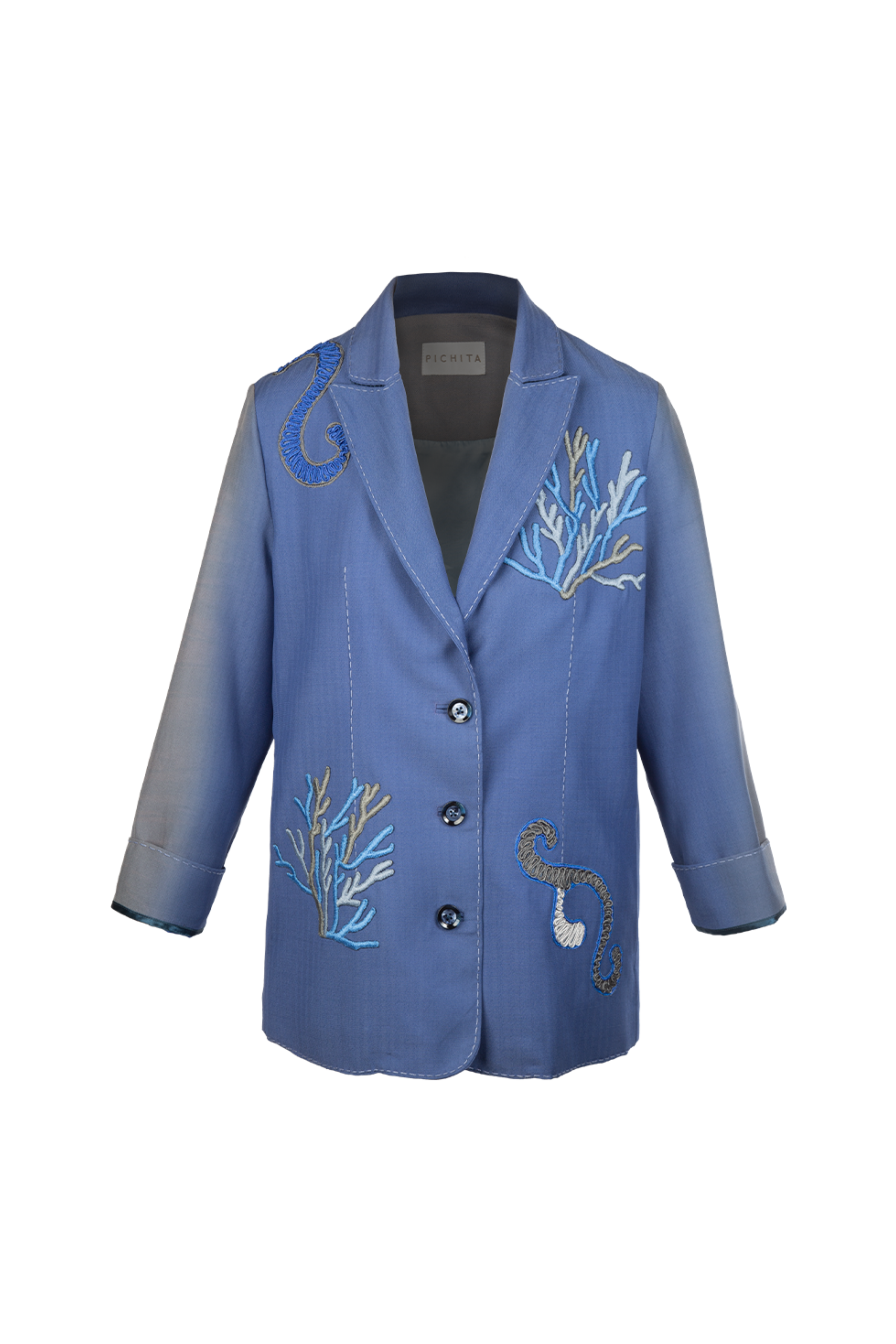 Silk Sea Blue Jacket
