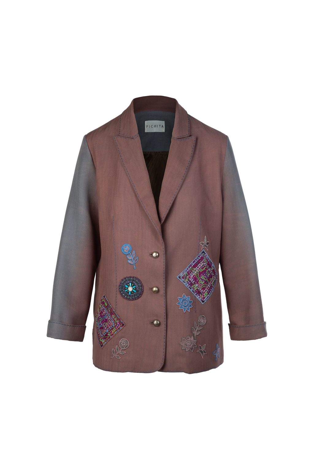Gradient Thai Silk Jacket