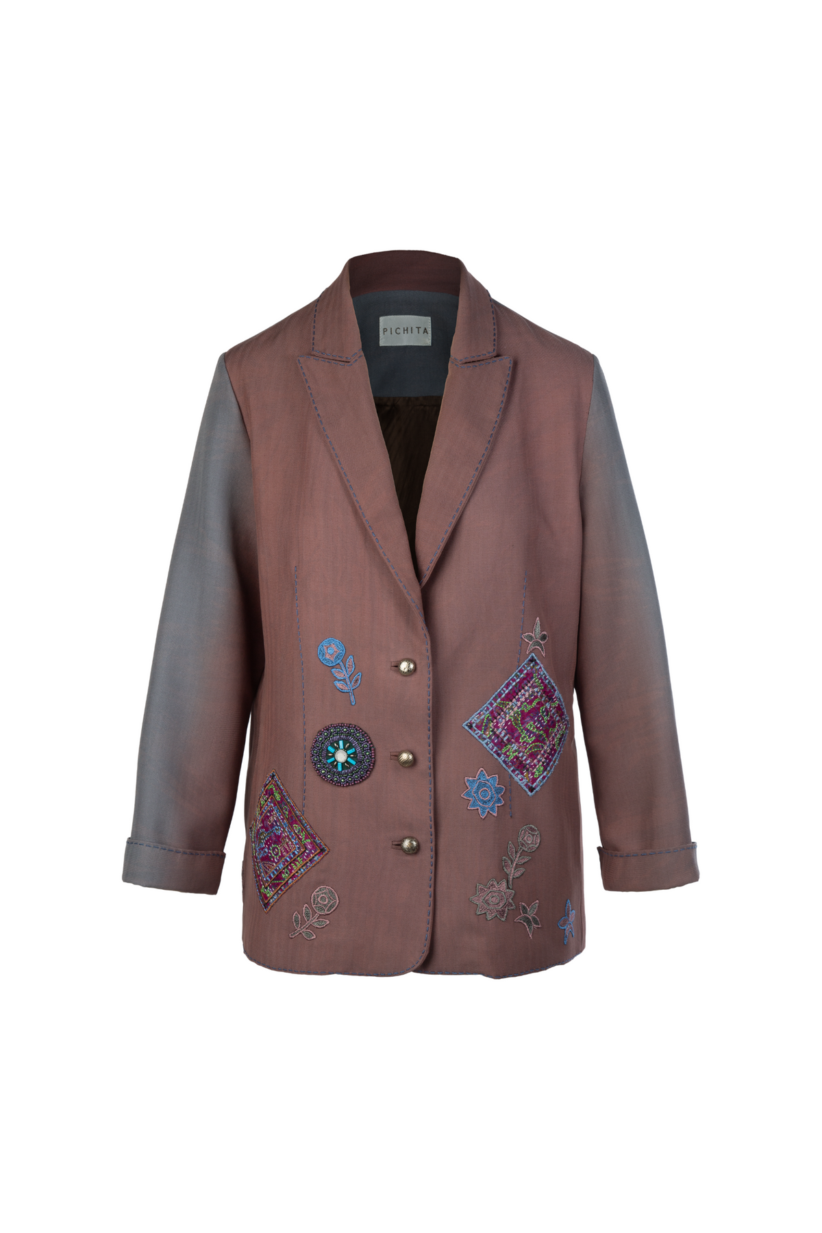 Gradient Thai Silk Jacket