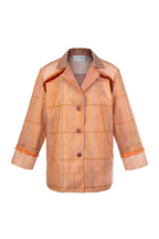 Orange Silk Plaid Jacket