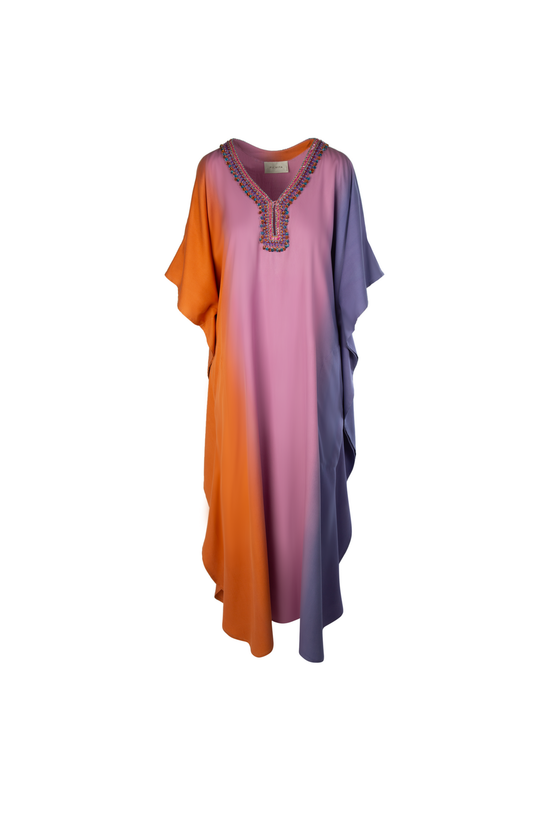 Ombre Purple Silk Muumuu Dress