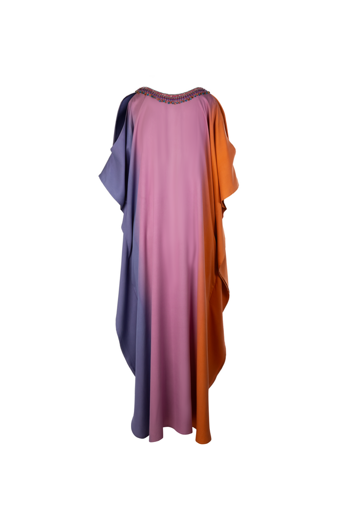 Ombre Purple Silk Muumuu Dress