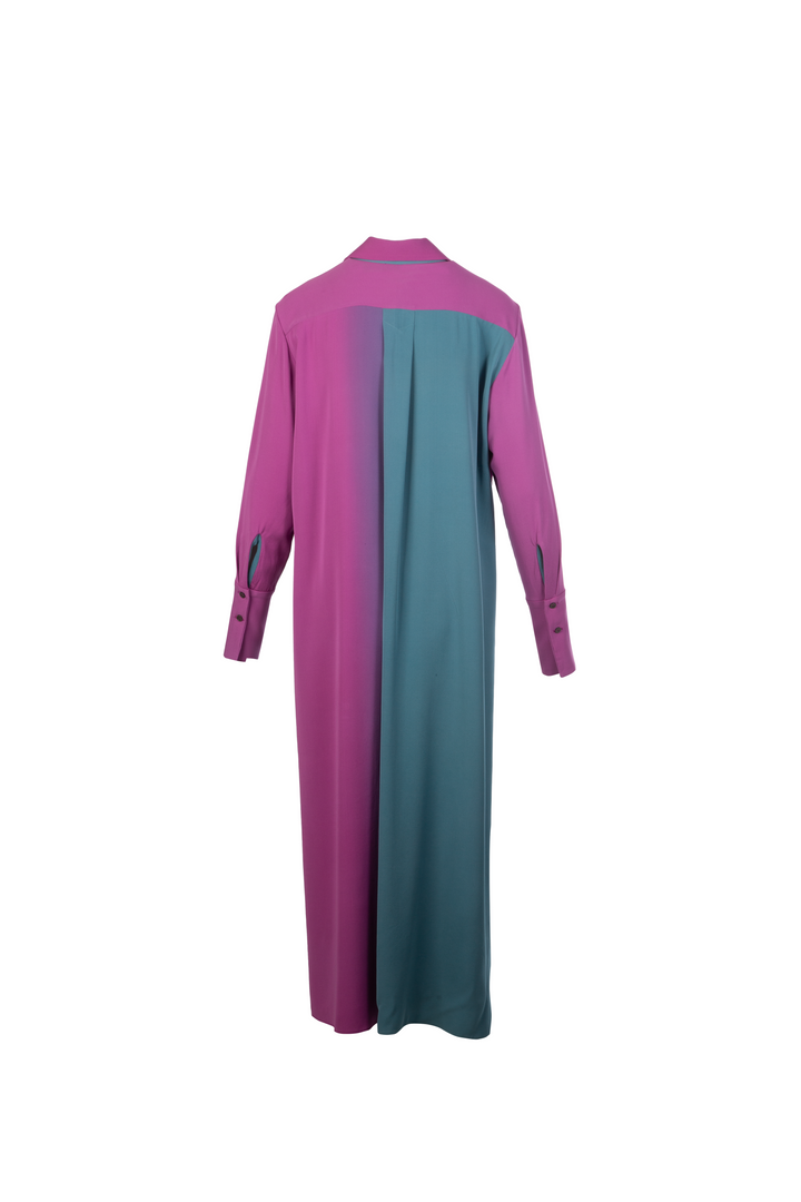 Gradient Flow Shirt Dress