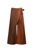 Two-Tone Silk Fisherman Pants