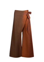 Two-Tone Silk Fisherman Pants