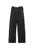 Black Silk Bow Fisher Pants
