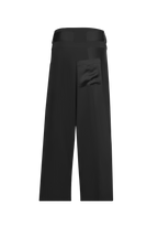 Black Silk Bow Fisher Pants