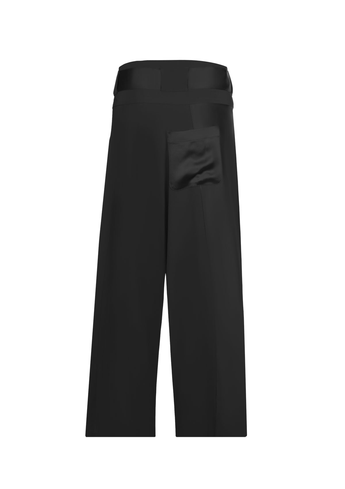 Black Silk Bow Fisher Pants