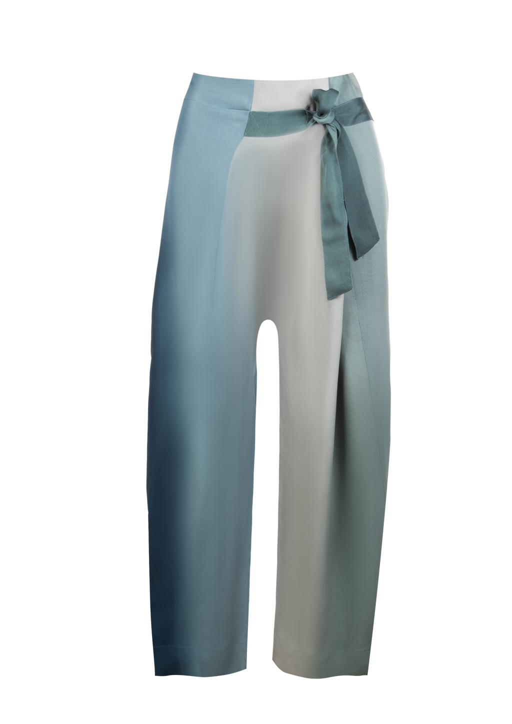 Ice-Blue Silk Fisherman