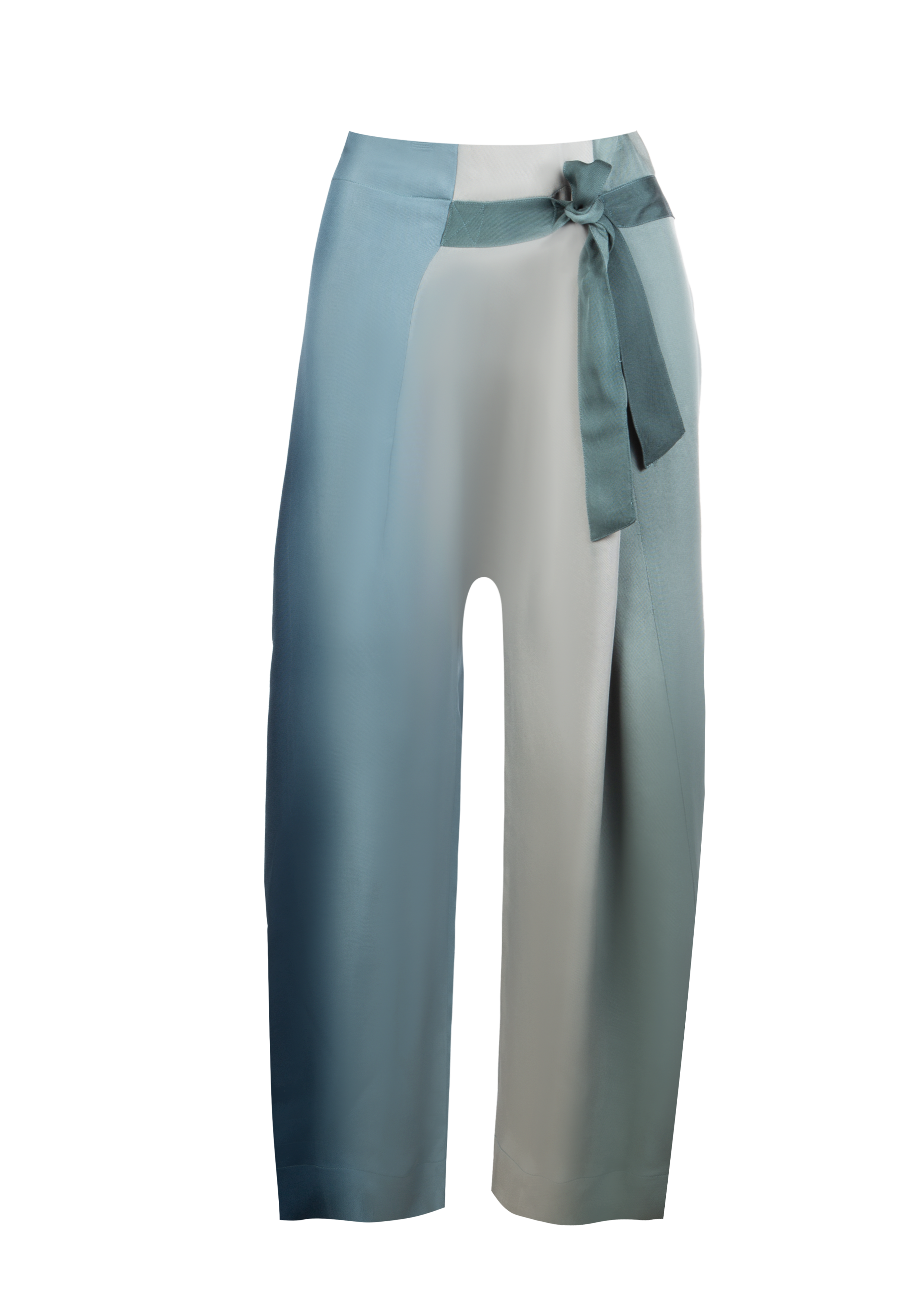 Ice-Blue Silk Fisherman