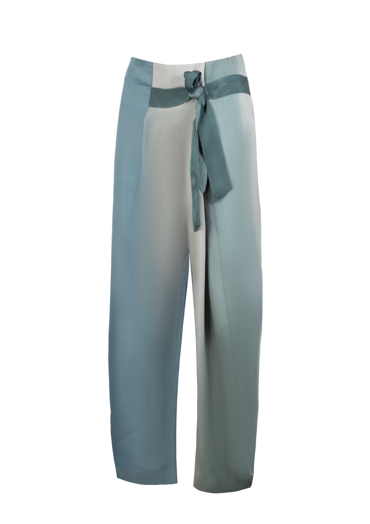 Ice-Blue Silk Fisherman