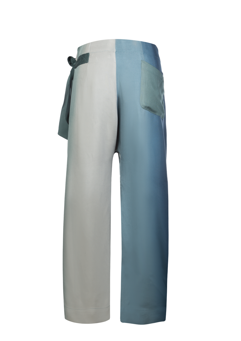 Ice-Blue Silk Fisherman
