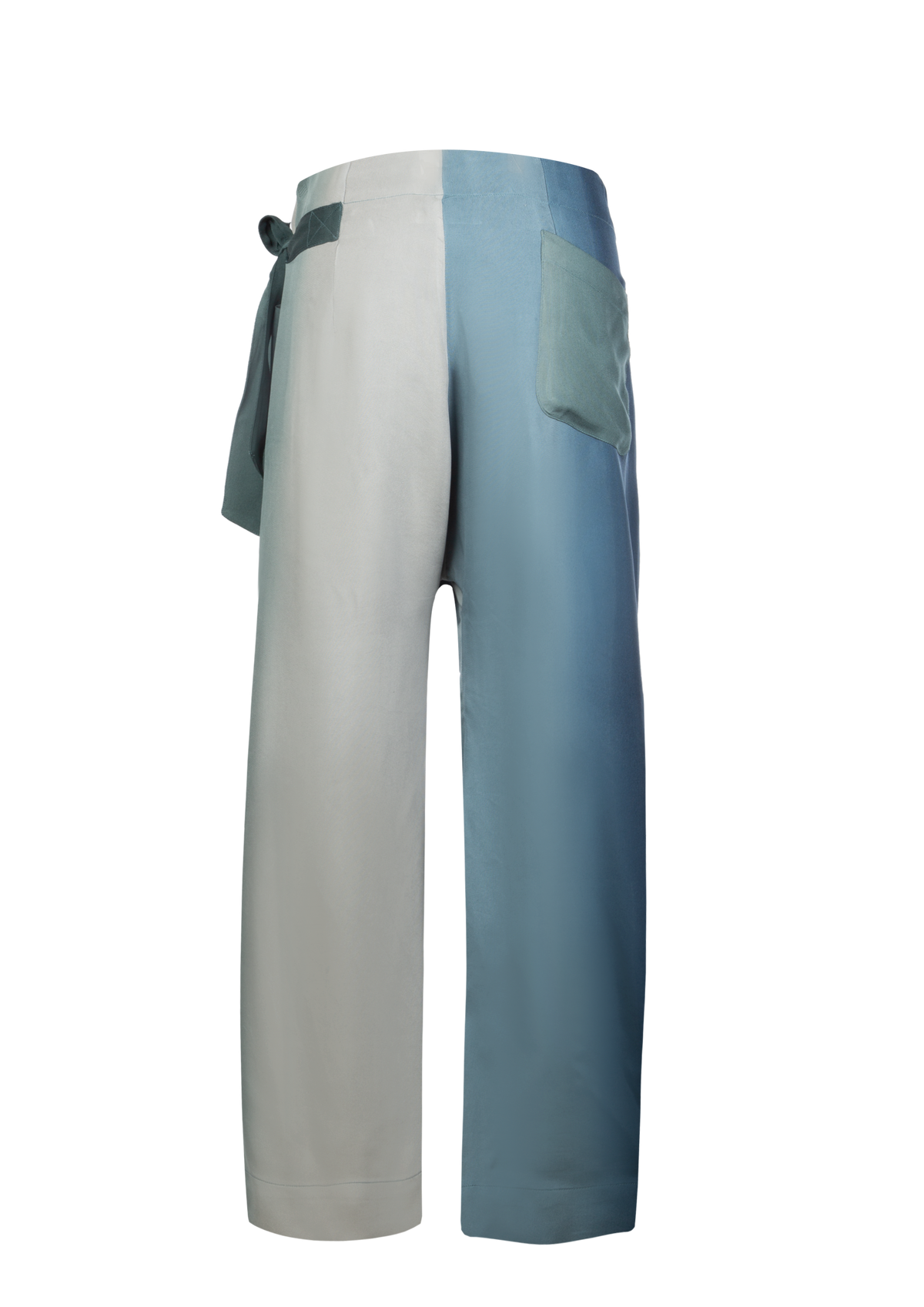 Ice-Blue Silk Fisherman