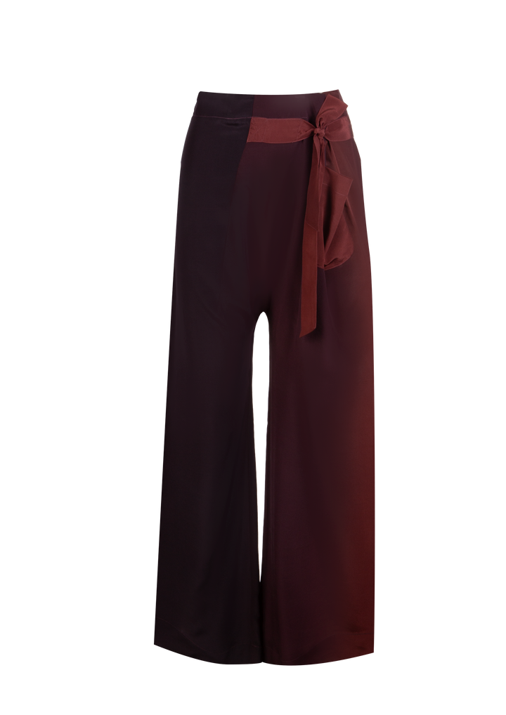 Plum-Burgundy Silk Fisherman