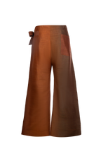 Two-Tone Silk Fisherman Pants