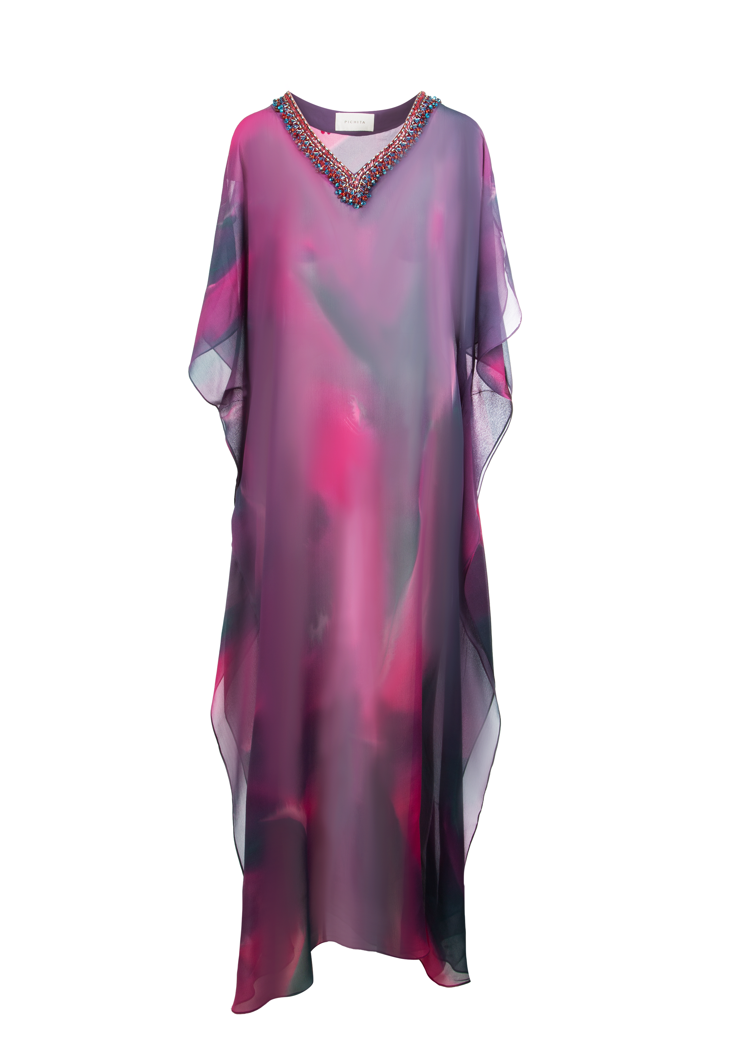 Violet Silk Chiffon Dress