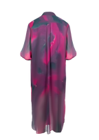 Gradient Silk Shirt Dress