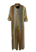 Olive Silk Shirt Dress